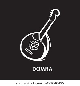 vector icon for domra, musical instruments