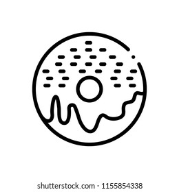 Vector icon for donut cake