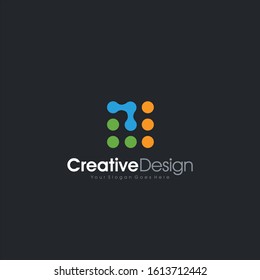Vector Icon Dots Letter T icon Design Business Template design letter symbol business company vector icon