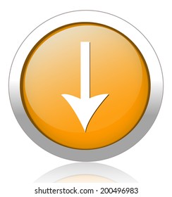 vector icon with download sign inside