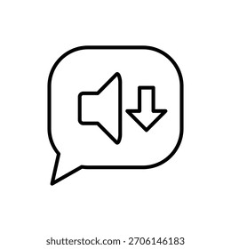 Ícone de vetor para baixar uma mensagem de voz ou um arquivo de áudio em uma interface de chat. Essencial para recursos de transferência de mídia em aplicativos de comunicação.