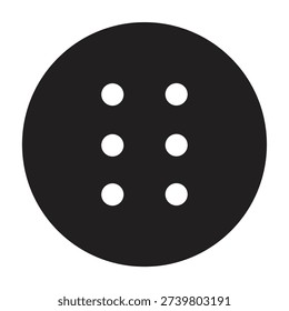 Vector Icon of Drag Indicator for User Interface_Circle Glyph icon