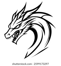 vector icon of dragon head 