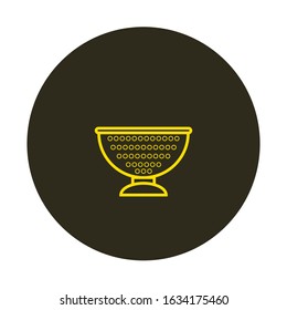 vector icon, drain cooking food on white background