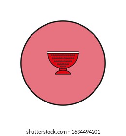 vector icon, drain cooking food on white background