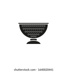 vector icon, drain cooking food on white background