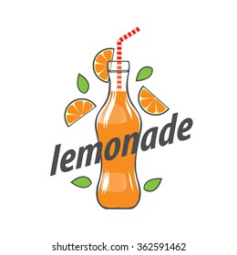 Vector icon for drinks and lemonades citrus
