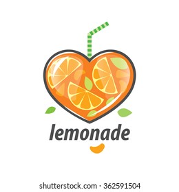 Vector icon for drinks and lemonades citrus