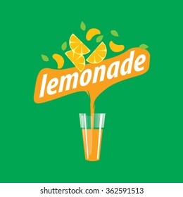 Vector icon for drinks and lemonades citrus