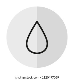 vector icon drop on a background with a vertical shadow