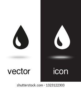 vector icon drop on black and white background