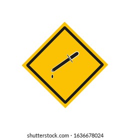 vector icon, dropper dropping medication