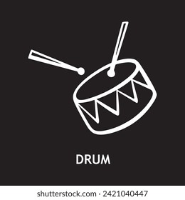 vector icon for drum, musical instruments