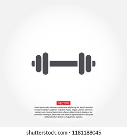 Vector icon dumbbell 10 EPS