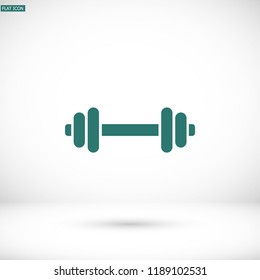 Vector icon dumbbell 10 EPS