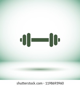 Vector icon dumbbell 10 EPS