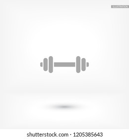 Vector icon dumbbell 10 EPS
