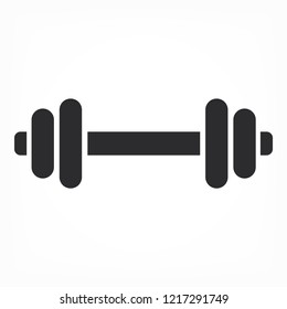 Vector icon dumbbell 10 EPS