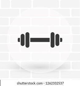 Vector icon dumbbell 10 EPS