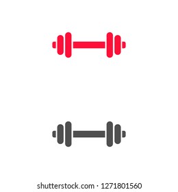 Vector icon dumbbell 10 EPS