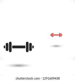 Vector icon dumbbell 10 EPS
