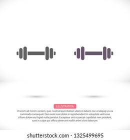 Vector icon dumbbell 10 EPS
