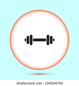 Vector icon dumbbell 10 EPS