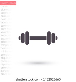 Vector icon dumbbell 10 EPS . Lorem Ipsum Illustration design