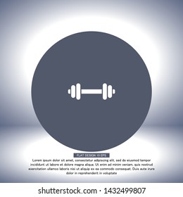 Vector icon dumbbell 10 EPS . Lorem Ipsum Illustration design