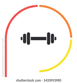 Vector icon dumbbell 10 EPS . Lorem Ipsum Illustration design