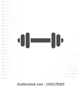 Vector icon dumbbell 10 EPS . Lorem Ipsum Illustration design