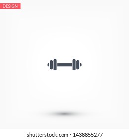 Vector icon dumbbell 10 EPS . Lorem Ipsum Illustration design