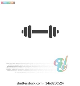 Vector icon dumbbell 10 EPS . Lorem Ipsum Illustration design