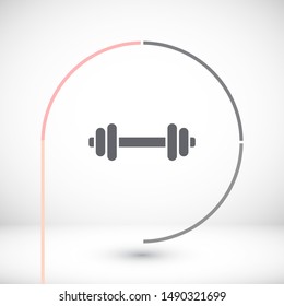 Vector icon dumbbell 10 EPS . Lorem Ipsum Illustration design