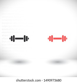 Vector icon dumbbell 10 EPS . Lorem Ipsum Illustration design