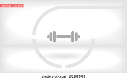 Vector icon dumbbell 10 EPS . Lorem Ipsum Illustration design