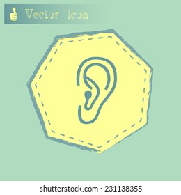 Vector icon ear