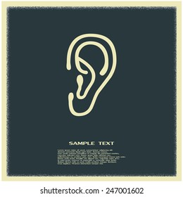 Vector icon ear