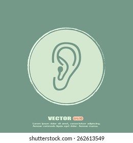 Vector icon ear