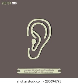 Vector icon ear