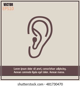 Vector icon ear