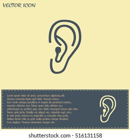 Vector icon ear