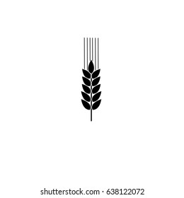 Vector icon with ear spike on white background