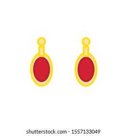 vector icon with earring shape