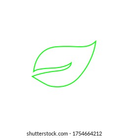 Vector icon of ecological nature green leaf element icon on EPS 10
