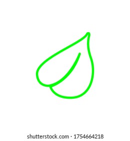 Icono vectorial de la naturaleza ecológica elemento de hoja verde icono en EPS 10
