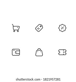Vektorsymbol des E-Commerce / Shopping. gut für Shopping Icon oder Interface Design. gut für Werbung und Promotion Symbol. leicht zu bearbeiten.