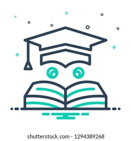 Vector icon for education