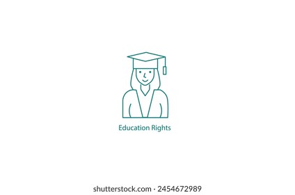 "Vector Icon: Education Rights Advocacy Symbol