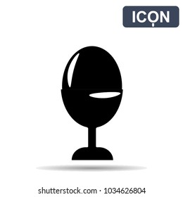Vector icon. Egg against white background.